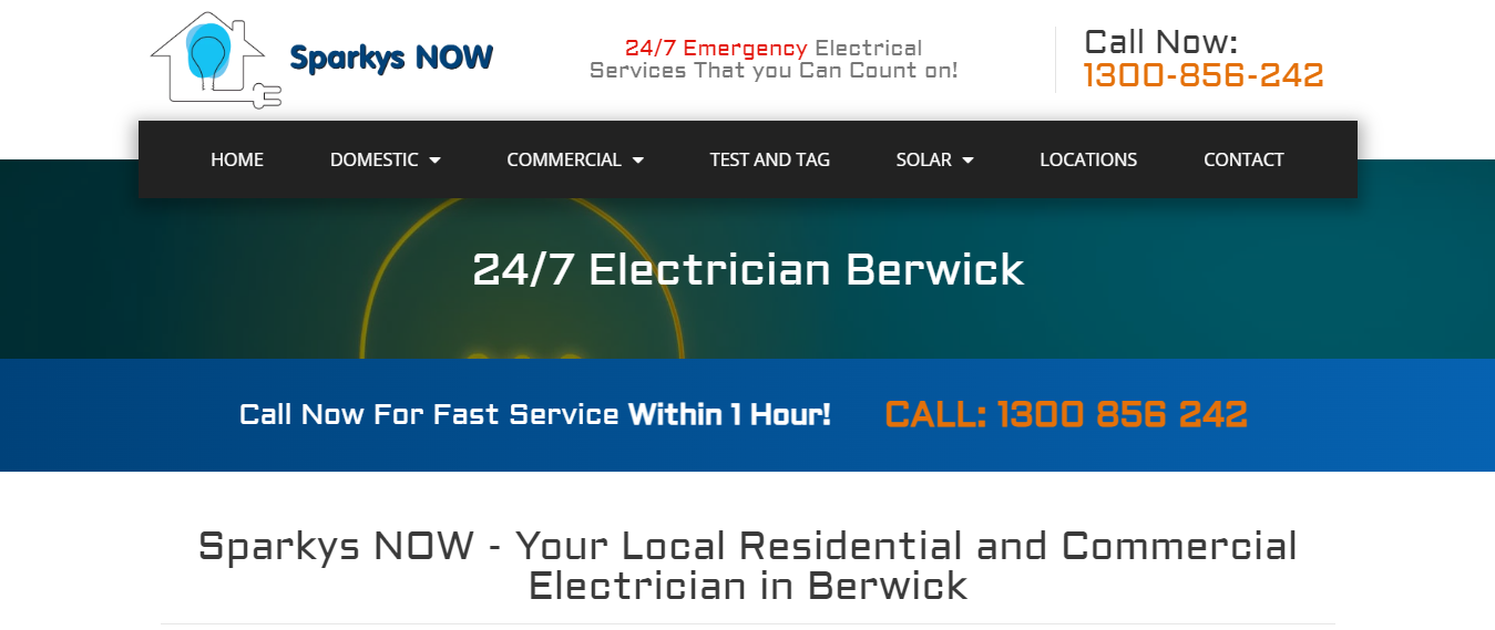 why choose sparkys now berwick electricians for your electrical needs